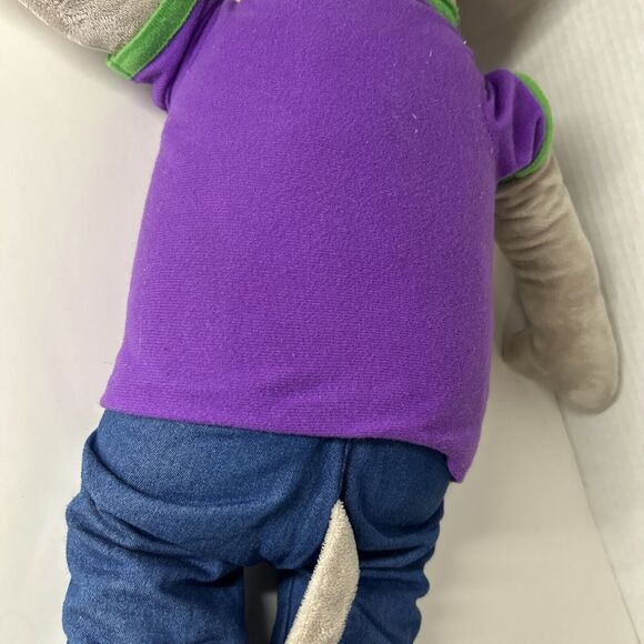 Chuck E. Cheese 30" Mouse LARGE Plush 2013 Purple Shirt Blue Jeans - Rare Find - Picture 7 of 9
